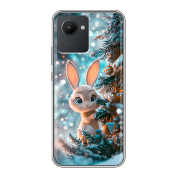 Силиконовый чехол на Realme C30 с принтом Новый год Силиконовый чехол на Realme C30 с принтом Новый год