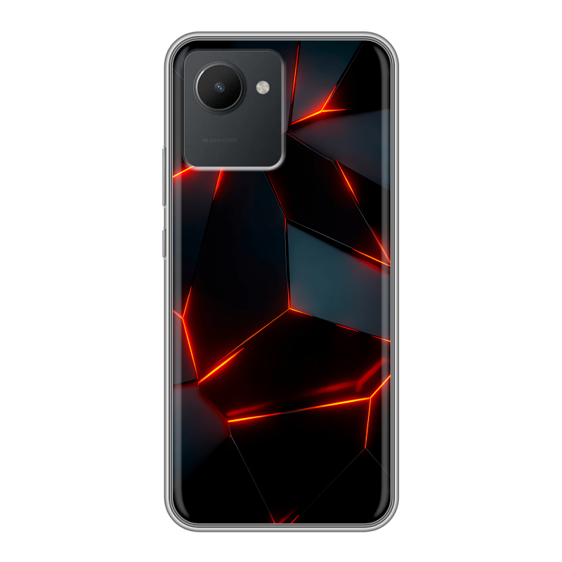 Силиконовый чехол на Realme C30 с принтом Яркие абстракции Силиконовый чехол на Realme C30 с принтом Яркие абстракции