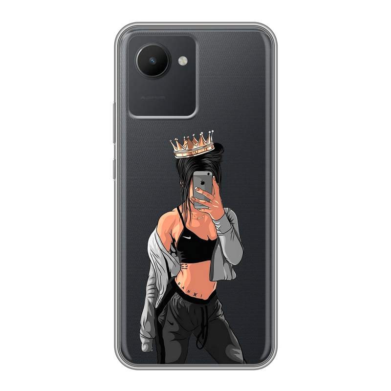 Силиконовый чехол на Realme C30 с принтом Женские принты Силиконовый чехол на Realme C30 с принтом Женские принты