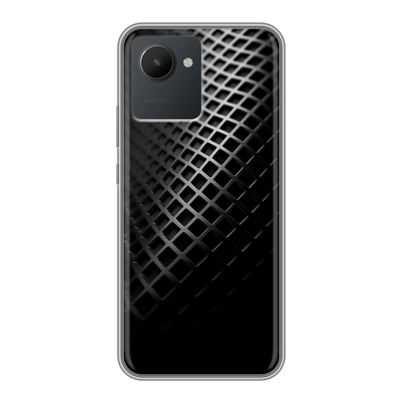 Силиконовый чехол на Realme C30 с принтом Текстура металла Силиконовый чехол на Realme C30 с принтом Текстура металла