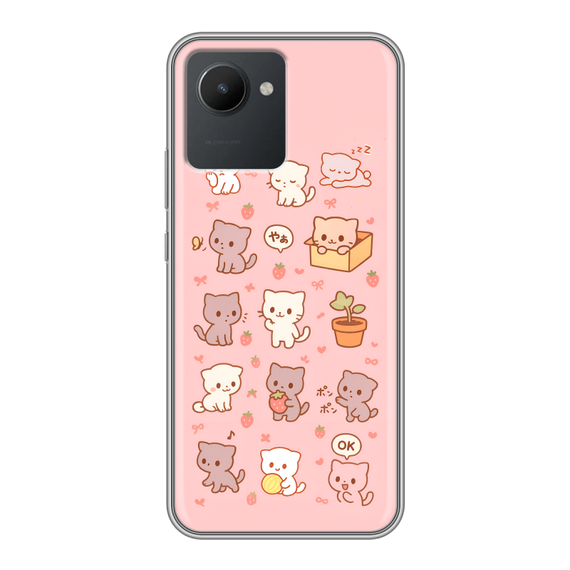 Силиконовый чехол на Realme C30 с принтом Hello Kitty Хелоу Кити Силиконовый чехол на Realme C30 с принтом Hello Kitty Хелоу Кити