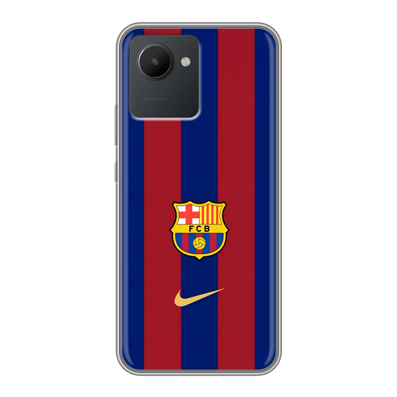 Силиконовый чехол на Realme C30 с принтом Барселона Barcelona Силиконовый чехол на Realme C30 с принтом Барселона Barcelona