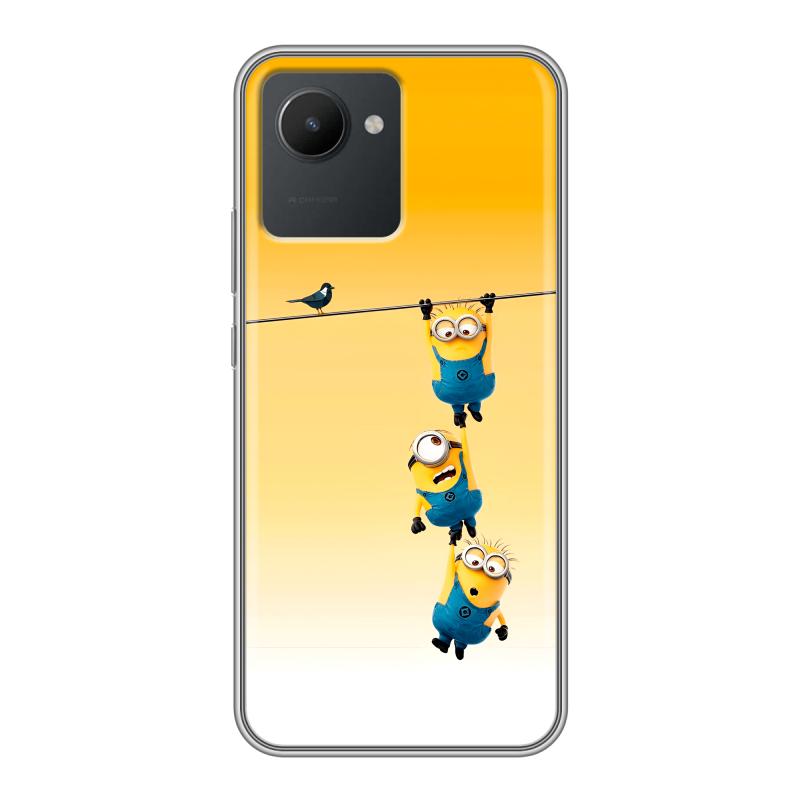 Силиконовый чехол на Realme C30 с принтом Миньоны Силиконовый чехол на Realme C30 с принтом Миньоны