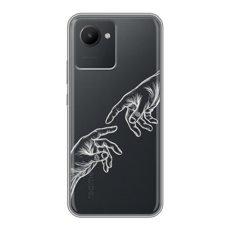 Силиконовый противоударный чехол на Realme C30 с принтом Сотворение мира Силиконовый противоударный чехол на Realme C30 с принтом Сотворение мира
