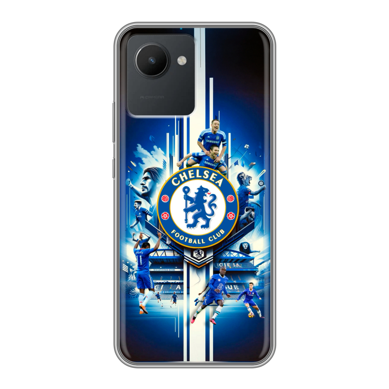 Силиконовый чехол на Realme C30 с принтом Chelsea Челси Силиконовый чехол на Realme C30 с принтом Chelsea Челси
