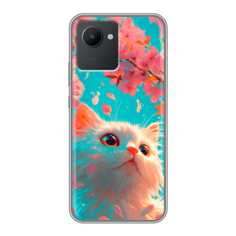 Силиконовый чехол на Realme C30 с принтом Красивый кот Силиконовый чехол на Realme C30 с принтом Красивый кот