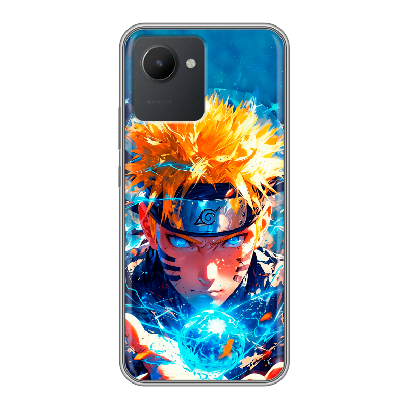 Силиконовый противоударный чехол на Realme C30 с принтом Аниме Наруто Naruto Силиконовый противоударный чехол на Realme C30 с принтом Аниме Наруто Naruto