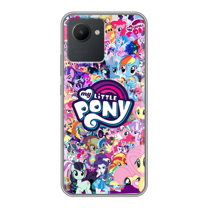 Силиконовый чехол на Realme C30 с принтом My little pony Дружба чудо Силиконовый чехол на Realme C30 с принтом My little pony Дружба чудо