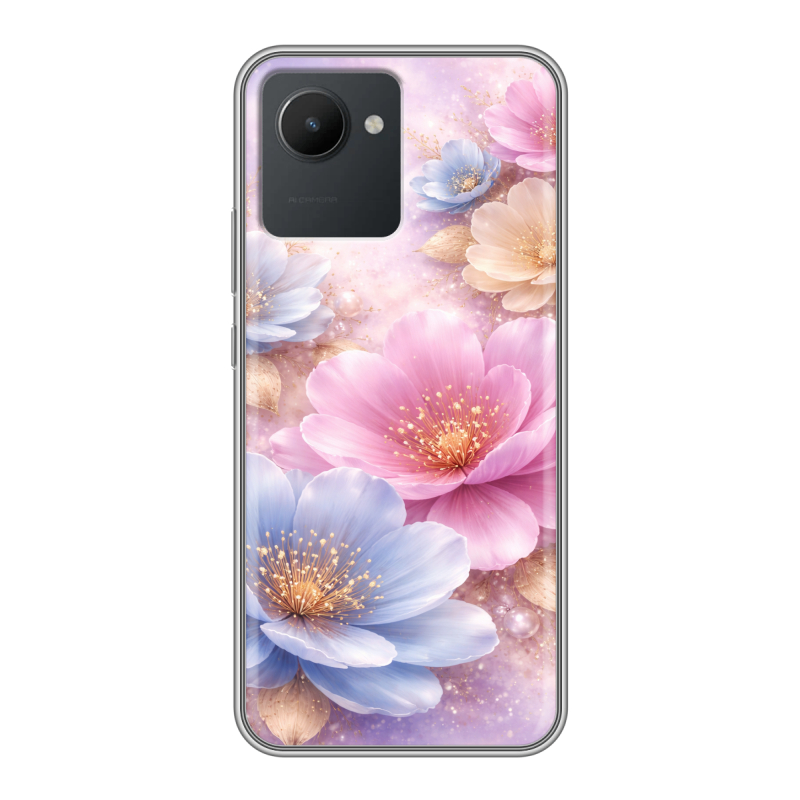 Силиконовый чехол на Realme C30 с принтом женский Силиконовый чехол на Realme C30 с принтом женский