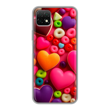 Силиконовый чехол на Wiko T3 с принтом Сердечки Силиконовый чехол на Wiko T3 с принтом Сердечки