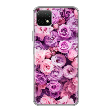 Силиконовый чехол на Wiko T3 с принтом лавандовые розы Силиконовый чехол на Wiko T3 с принтом лавандовые розы