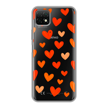Силиконовый чехол на Wiko T3 с принтом Сердечки Силиконовый чехол на Wiko T3 с принтом Сердечки