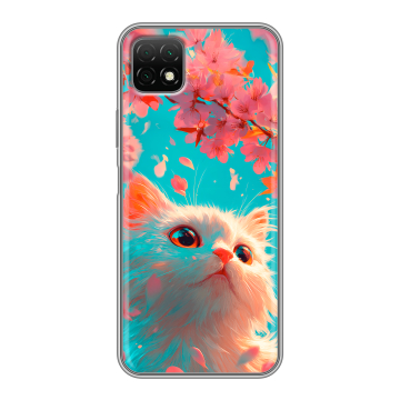 Силиконовый чехол на Wiko T3 с принтом Красивый кот Силиконовый чехол на Wiko T3 с принтом Красивый кот