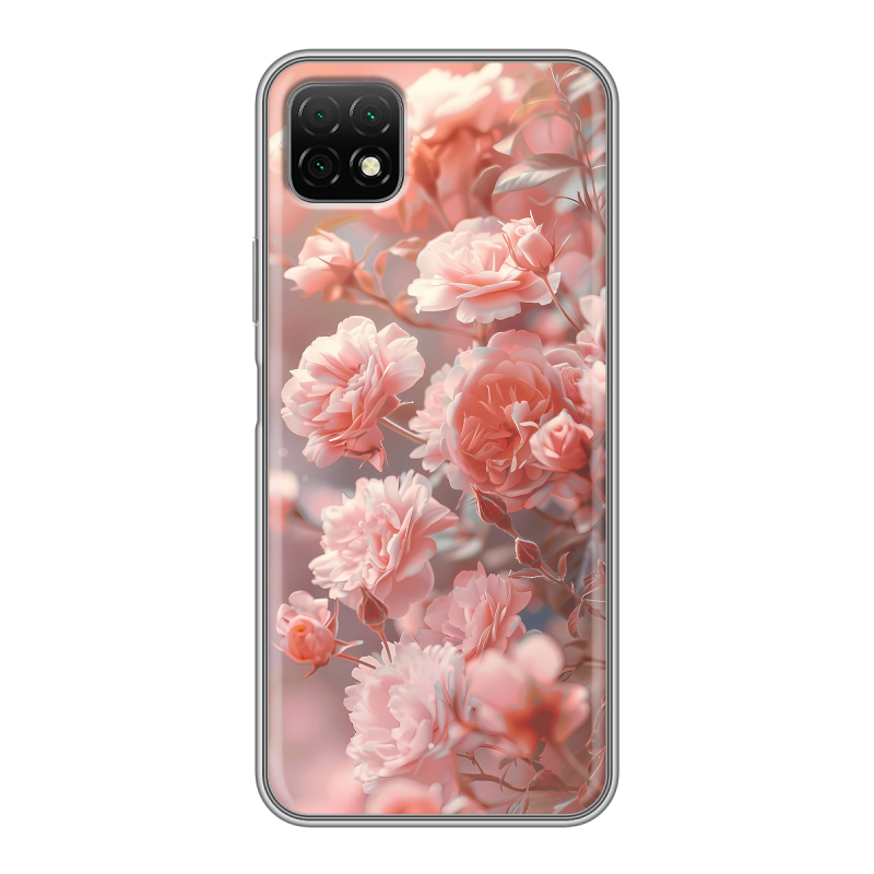 Силиконовый чехол на Wiko T3 с принтом Розовые розы Силиконовый чехол на Wiko T3 с принтом Розовые розы
