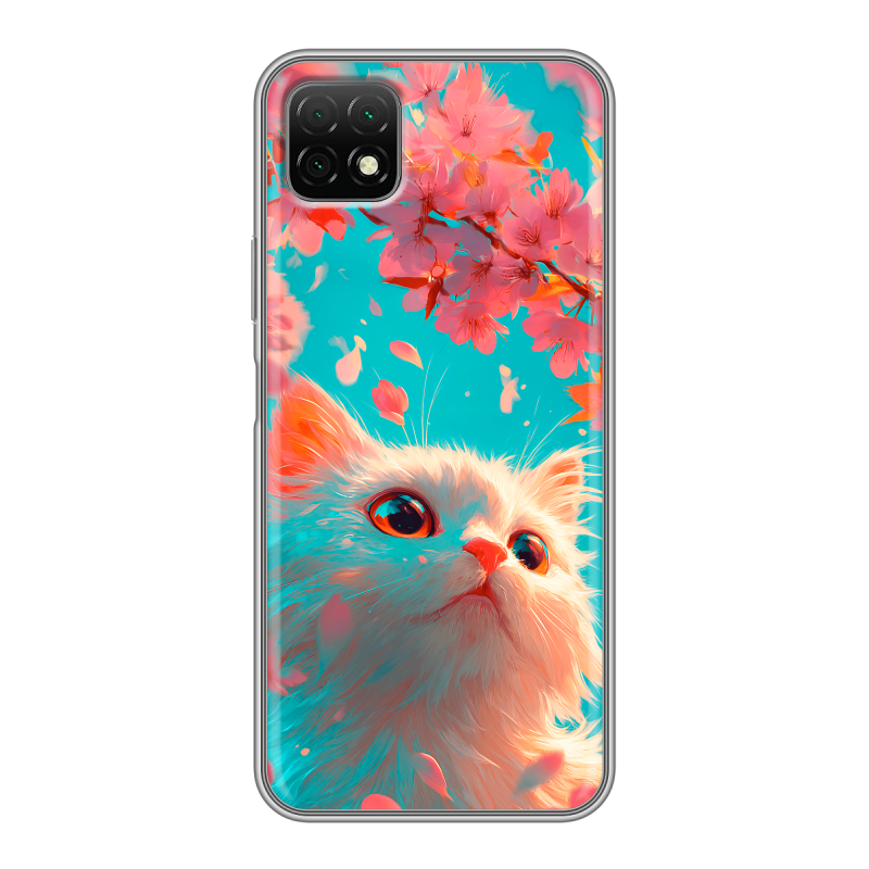Силиконовый чехол на Wiko T3 с принтом Красивый кот Силиконовый чехол на Wiko T3 с принтом Красивый кот