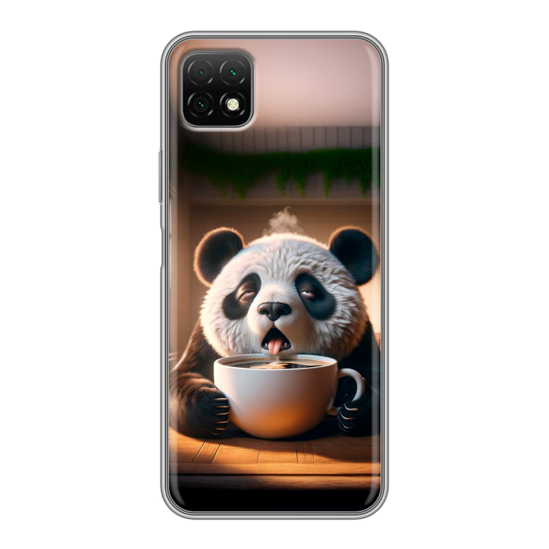 Силиконовый чехол на Wiko T3 с принтом смешная панда Силиконовый чехол на Wiko T3 с принтом смешная панда