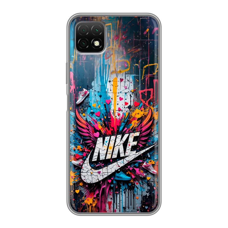 Силиконовый чехол на Wiko T3 с принтом Nike Найк Силиконовый чехол на Wiko T3 с принтом Nike Найк