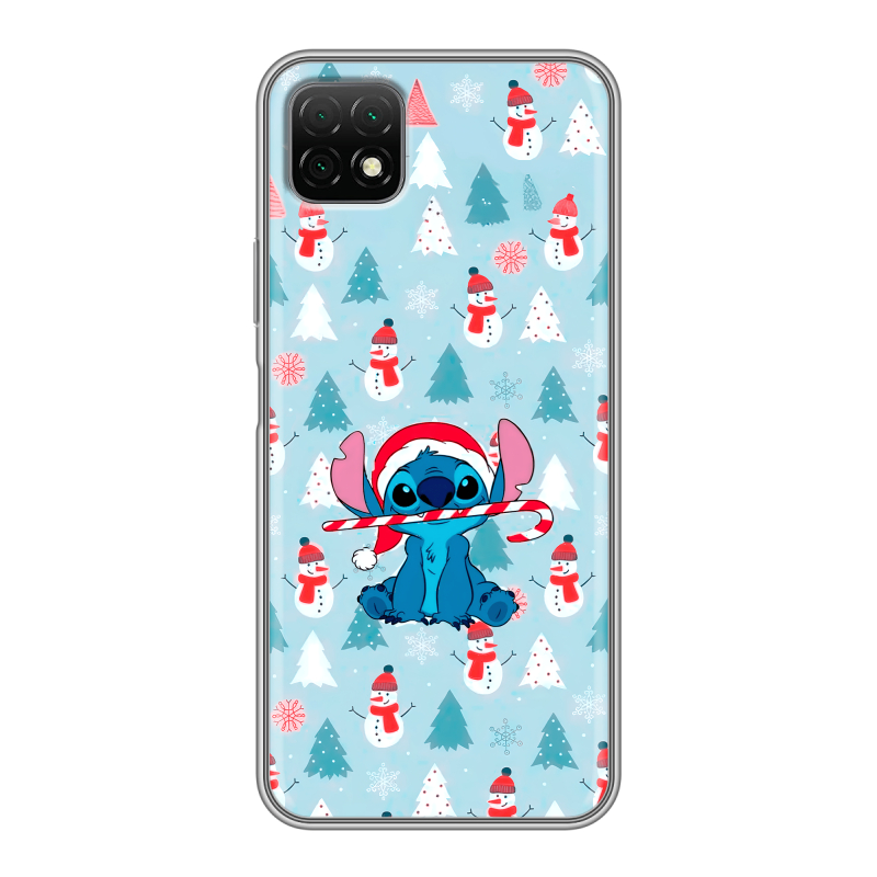 Силиконовый чехол на Wiko T3 с принтом Стич Новый год Силиконовый чехол на Wiko T3 с принтом Стич Новый год