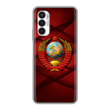 Силиконовый чехол на Tecno Pova 3 с принтом Герб СССР Силиконовый чехол на Tecno Pova 3 с принтом Герб СССР