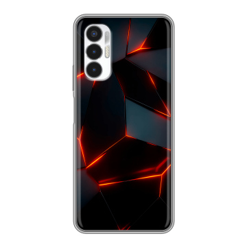 Силиконовый чехол на Tecno Pova 3 с принтом Яркие абстракции Силиконовый чехол на Tecno Pova 3 с принтом Яркие абстракции