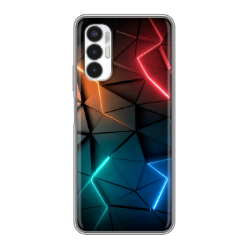 Силиконовый чехол на Tecno Pova 3 с принтом Абстракция неон Силиконовый чехол на Tecno Pova 3 с принтом Абстракция неон
