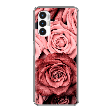 Силиконовый чехол на Tecno Pova 3 с принтом Цветы розы Силиконовый чехол на Tecno Pova 3 с принтом Цветы розы