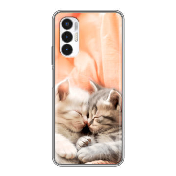 Силиконовый чехол на Tecno Pova 3 с принтом Котята Силиконовый чехол на Tecno Pova 3 с принтом Котята