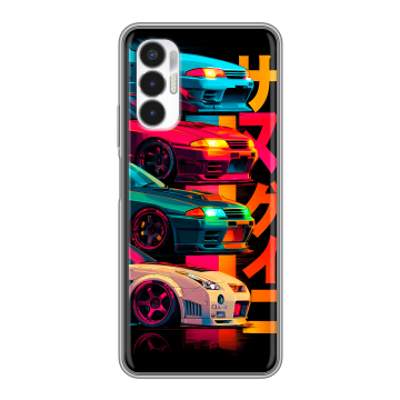 Силиконовый чехол на Tecno Pova 3 с принтом Гоночные машины Силиконовый чехол на Tecno Pova 3 с принтом Гоночные машины