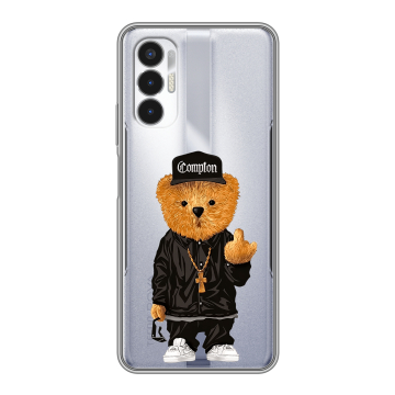 Силиконовый чехол на Tecno Pova 3 с принтом Мишка Силиконовый чехол на Tecno Pova 3 с принтом Мишка