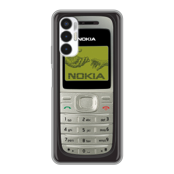 Силиконовый чехол на Tecno Pova 3 с принтом Ретро Нокия Силиконовый чехол на Tecno Pova 3 с принтом Ретро Нокия