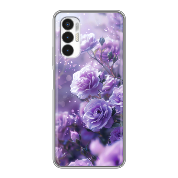 Силиконовый чехол на Tecno Pova 3 с принтом Розы цветы