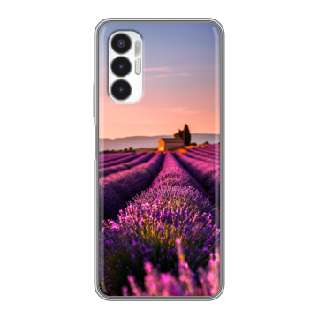 Силиконовый чехол на Tecno Pova 3 с принтом лаванда