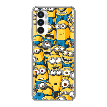 Силиконовый чехол на Tecno Pova 3 с принтом Миньоны Силиконовый чехол на Tecno Pova 3 с принтом Миньоны