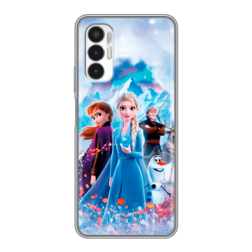 Силиконовый чехол на Tecno Pova 3 с принтом Холодное сердце Frozen Силиконовый чехол на Tecno Pova 3 с принтом Холодное сердце Frozen