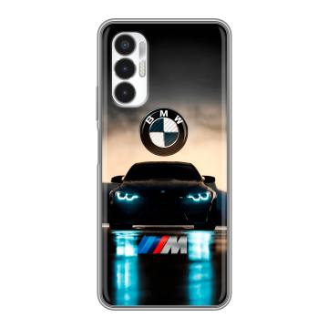 Силиконовый чехол на Tecno Pova 3 с принтом БМВ BMW Силиконовый чехол на Tecno Pova 3 с принтом БМВ BMW
