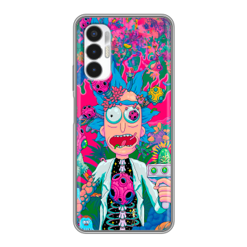 Силиконовый чехол на Tecno Pova 3 с принтом Рик и Морти Rick Morty Силиконовый чехол на Tecno Pova 3 с принтом Рик и Морти Rick Morty