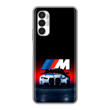 Силиконовый чехол на Tecno Pova 3 с принтом БМВ BMW Силиконовый чехол на Tecno Pova 3 с принтом БМВ BMW