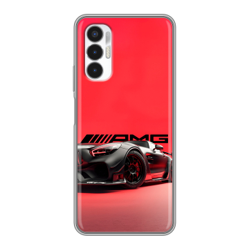 Силиконовый чехол на Tecno Pova 3 с принтом Мерседес Mercedes AMG
