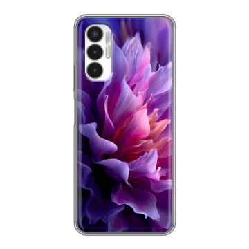 Силиконовый чехол на Tecno Pova 3 с принтом женский цветы Силиконовый чехол на Tecno Pova 3 с принтом женский цветы