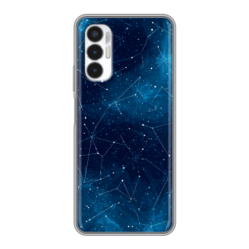Силиконовый чехол на Tecno Pova 3 с принтом Космос звезды