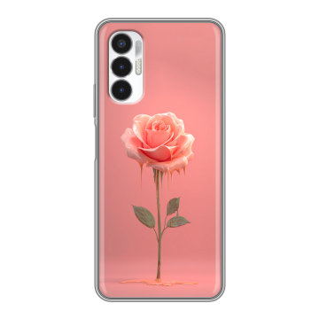 Силиконовый чехол на Tecno Pova 3 с принтом Розовая роза