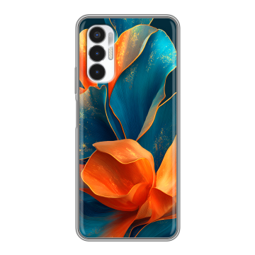 Силиконовый чехол на Tecno Pova 3 с принтом Цветы