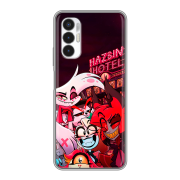 Силиконовый чехол на Tecno Pova 3 с принтом Hazbin Hotel Отель Хазбин Силиконовый чехол на Tecno Pova 3 с принтом Hazbin Hotel Отель Хазбин