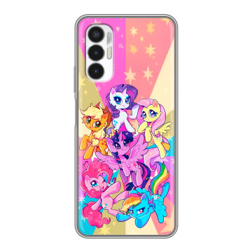Силиконовый чехол на Tecno Pova 3 с принтом My little pony Дружба чудо Силиконовый чехол на Tecno Pova 3 с принтом My little pony Дружба чудо