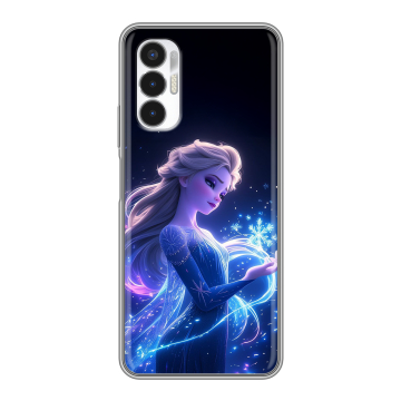 Силиконовый чехол на Tecno Pova 3 с принтом Холодное сердце Frozen Силиконовый чехол на Tecno Pova 3 с принтом Холодное сердце Frozen