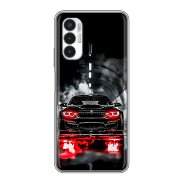 Силиконовый чехол на Tecno Pova 3 с принтом BMW БМВ Силиконовый чехол на Tecno Pova 3 с принтом BMW БМВ