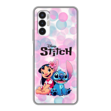 Силиконовый чехол на Tecno Pova 3 с принтом Лило и Стич Силиконовый чехол на Tecno Pova 3 с принтом Лило и Стич