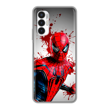 Силиконовый чехол на Tecno Pova 3 с принтом Spiderman Человек паук Силиконовый чехол на Tecno Pova 3 с принтом Spiderman Человек паук