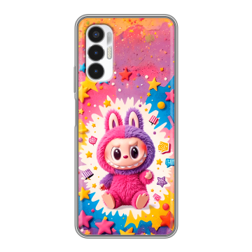 Силиконовый чехол на Tecno Pova 3 с принтом Labubu Лабубу Силиконовый чехол на Tecno Pova 3 с принтом Labubu Лабубу