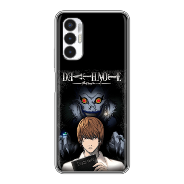 Силиконовый чехол на Tecno Pova 3 с принтом Death note Тетрадь смерти Силиконовый чехол на Tecno Pova 3 с принтом Death note Тетрадь смерти